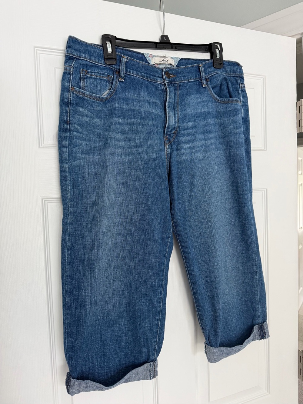 Women's Ankle Crop Denim Jeans - Blue Wash